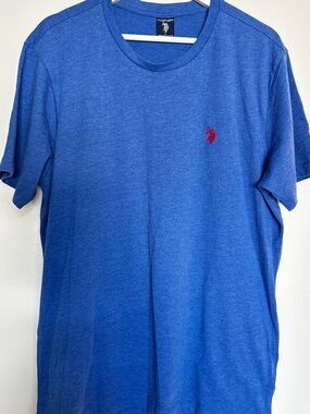 U.S. Polo Assn. Royal Blue Short Sleeve Crew Neck Tee with Red Logo